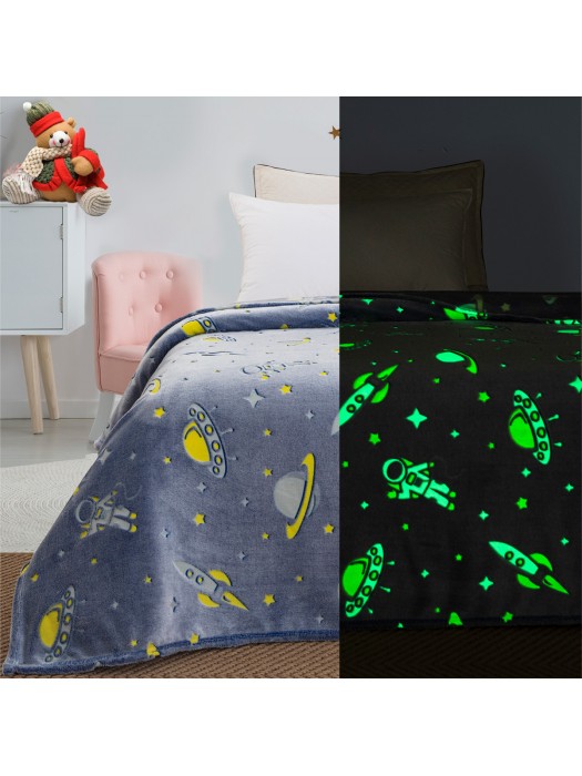 Fluorescent blanket for single bed Art: 6092 Size: 160X220cm